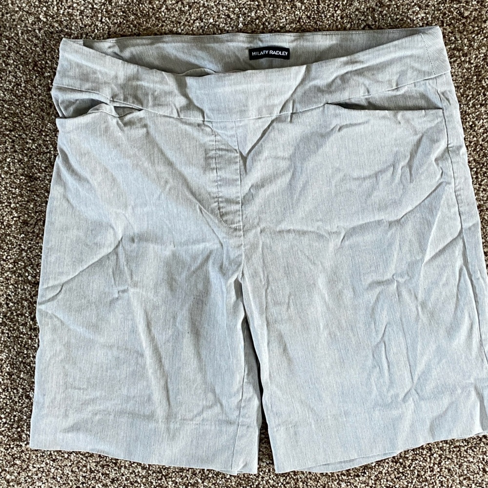 Hilary Radley Light Striped Mid Rise Shorts